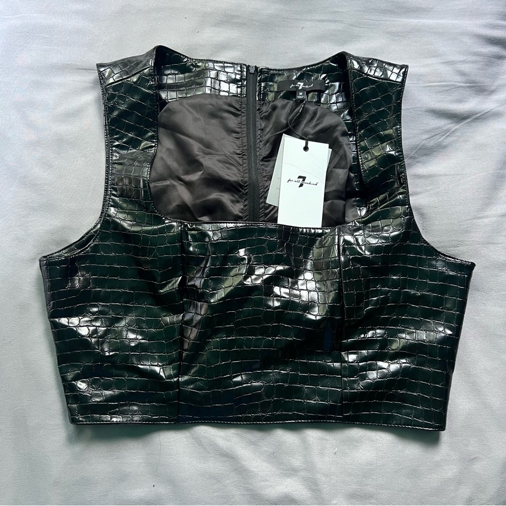 Faux Leather Top